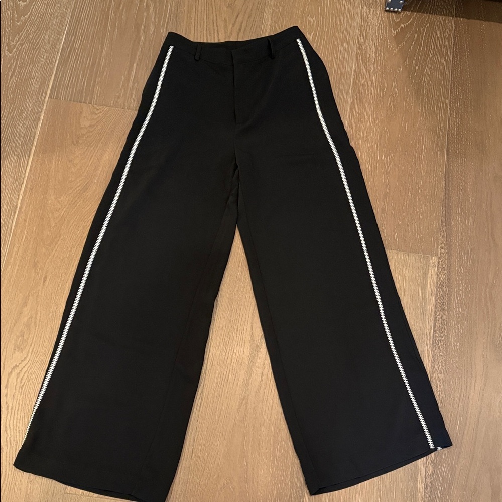 The Upside Black Pants with White Stripe Detail